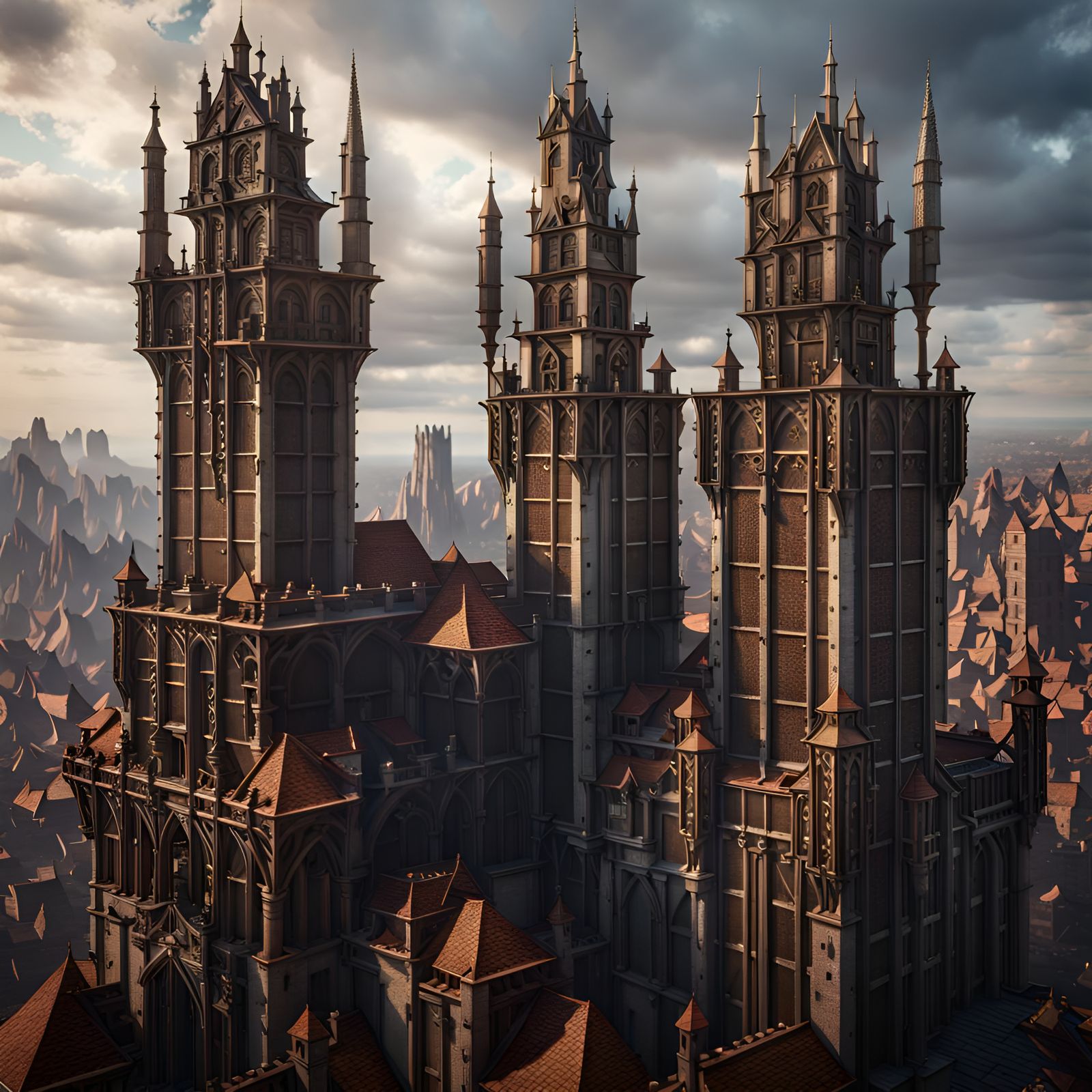 Medieval Skyscrapers: Detailed Matte Painting in Unreal Engi...