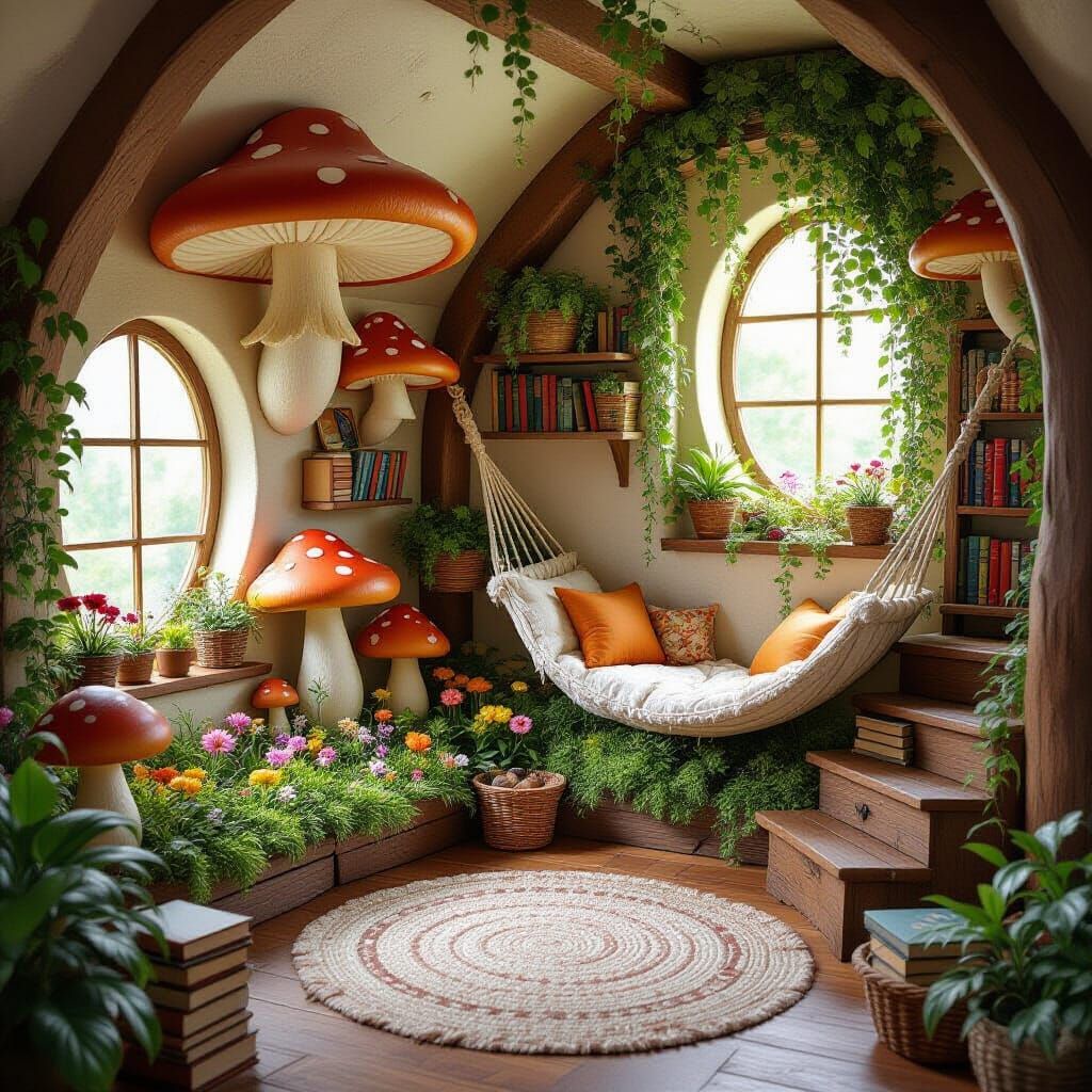 Enchanting Fairy Bedroom with Mushroom Decor