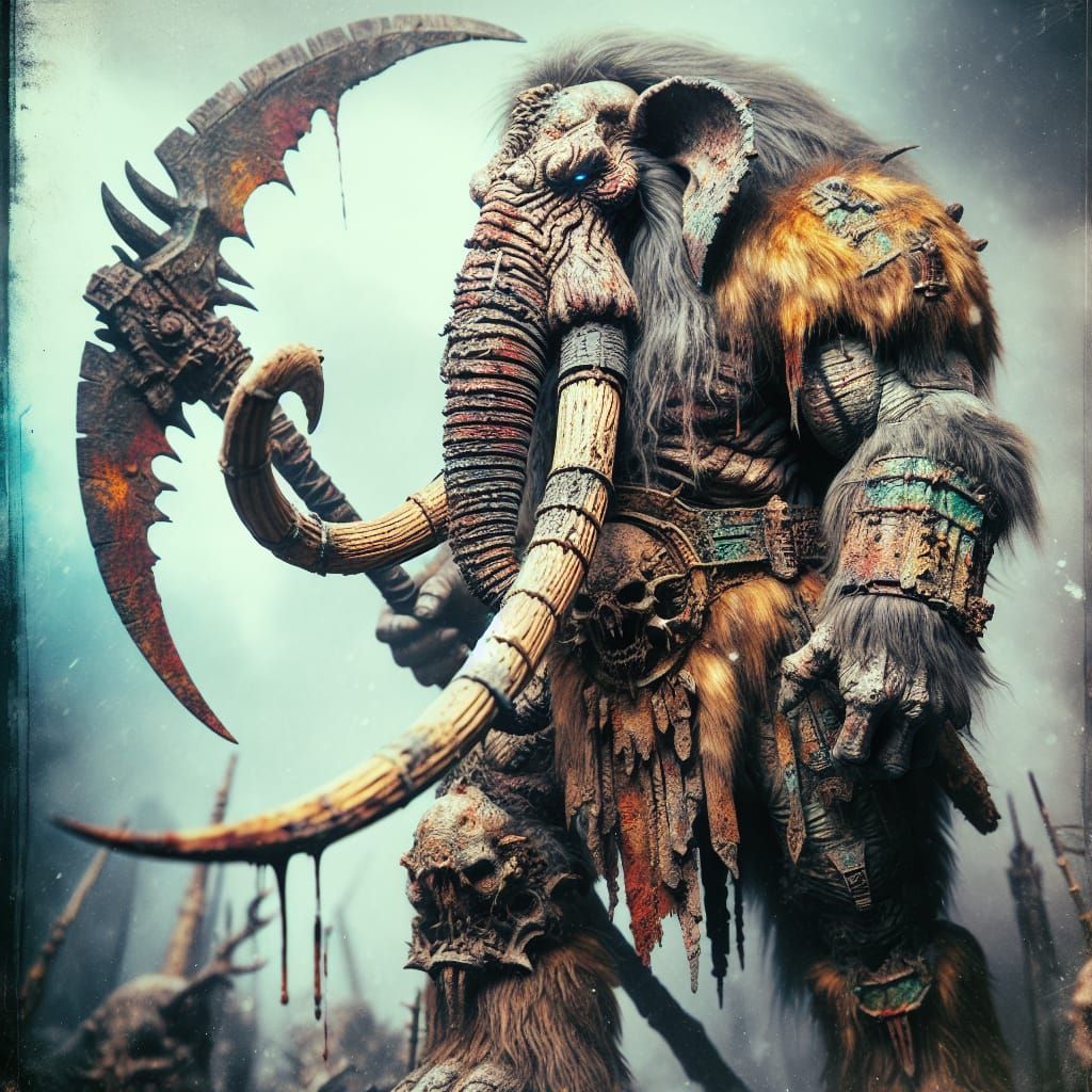 Mammoth Demon in Dystopian Jungle Safari