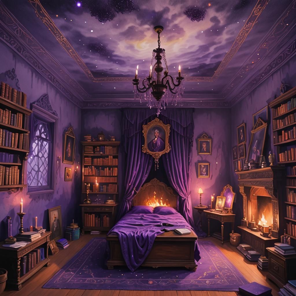 Fantastical Purple Crystal Chamber in Unreal Engine