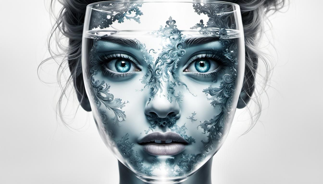 Pandora's Silhouette: Double Exposure Digital Art