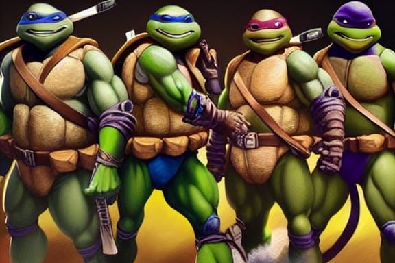 Teenage Mutant Ninja Turtles: Digital Renaissance Painting