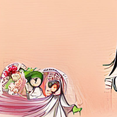 Cute Anime Waifu Digital Art