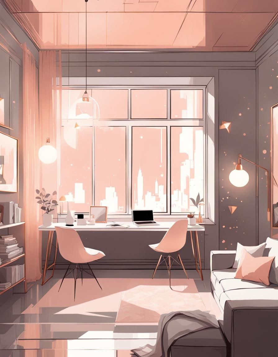 Manic Pixie Dream Girl's Apartment in Cel-Shaded Style