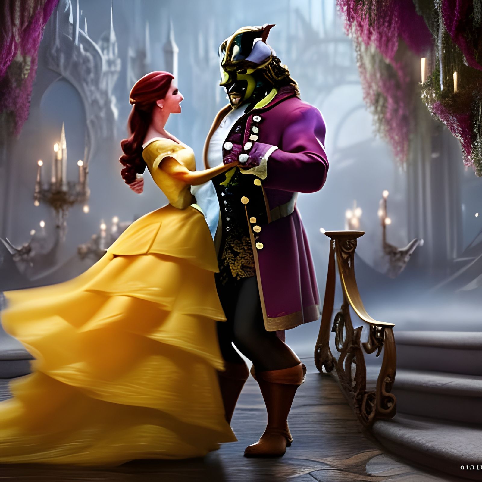 Beauty and the Beast: Art Nouveau Concept Art