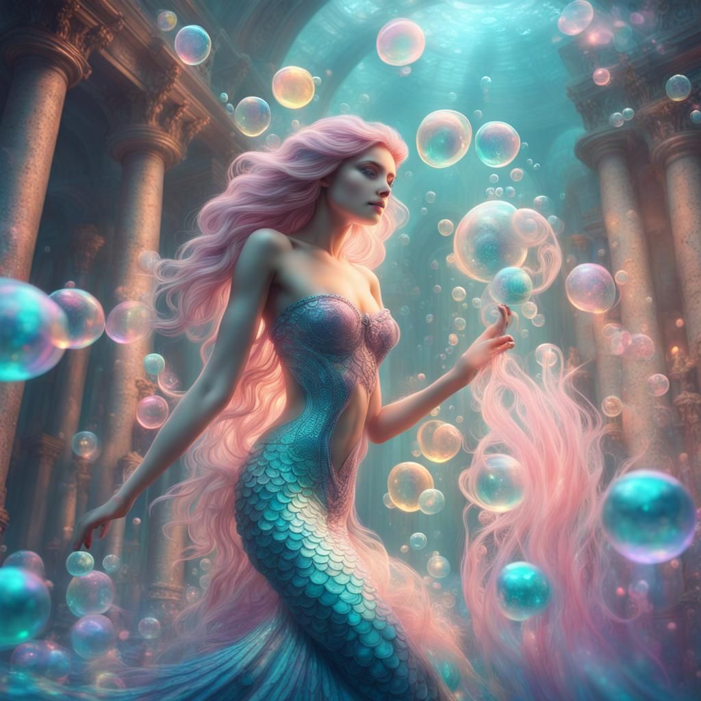 Iridescent mermaid