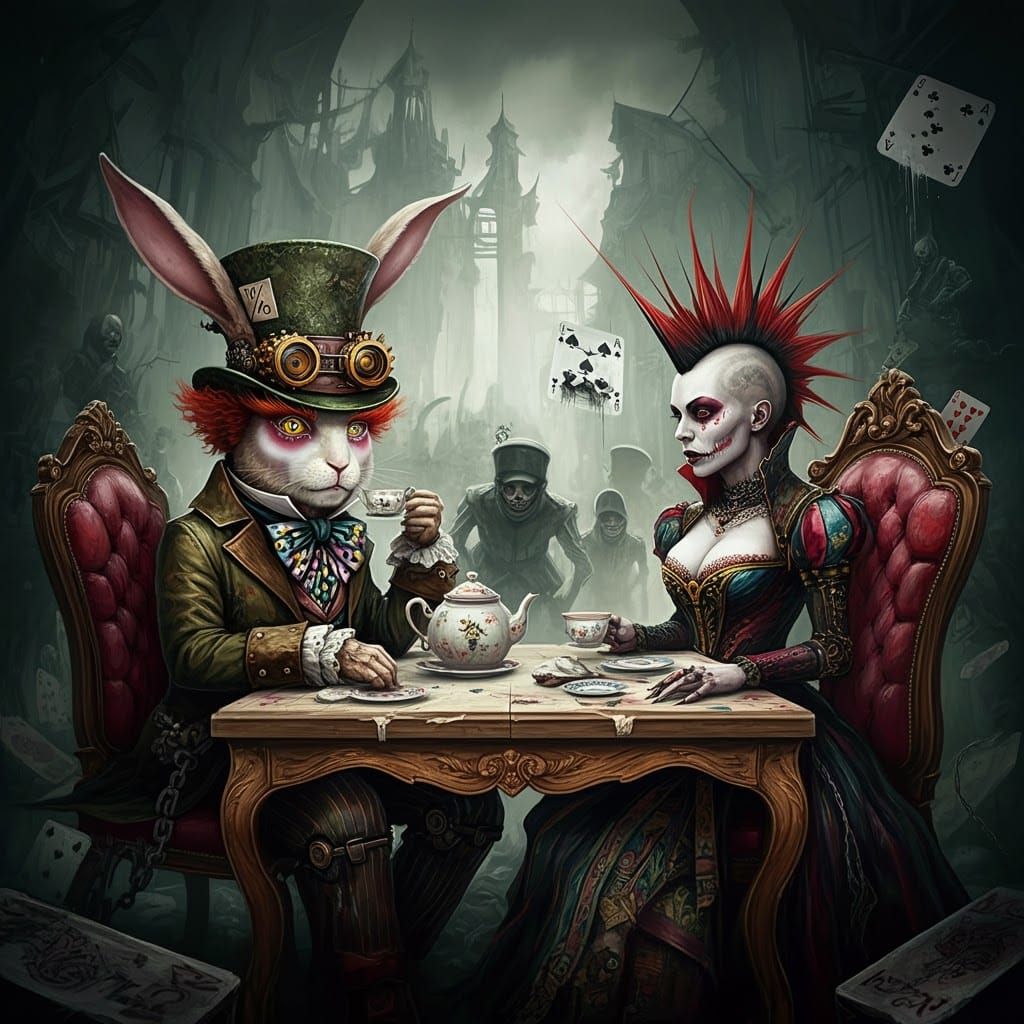 Steampunk Mad Hatter's Dystopian Tea Party