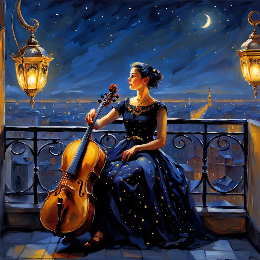 Cellist's Requiem by Lantern Light in Budapest