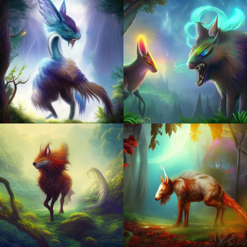 Magical Animal in Detailed Fantasy Art