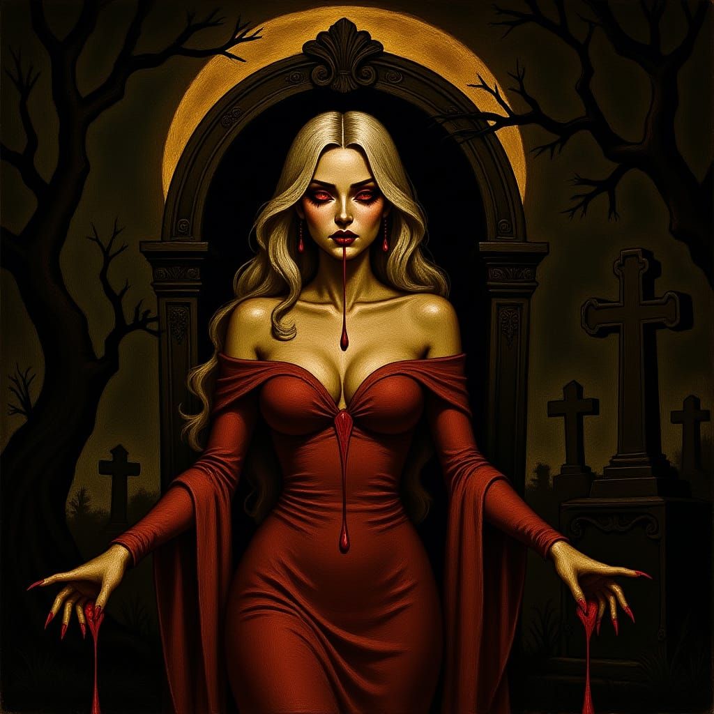 Artgerm Comic Book Style Chiaroscuro Demon