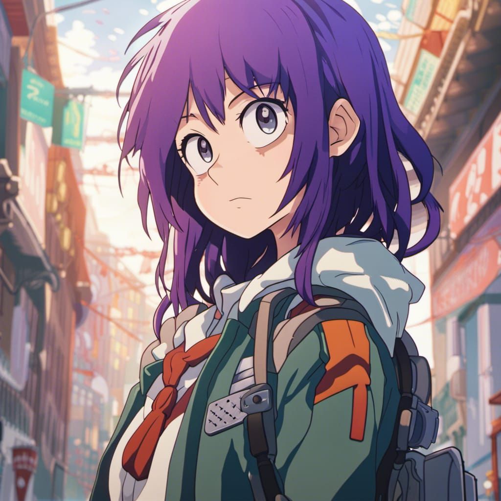 My Hero Academia Anime Girl in Studio Ghibli Style