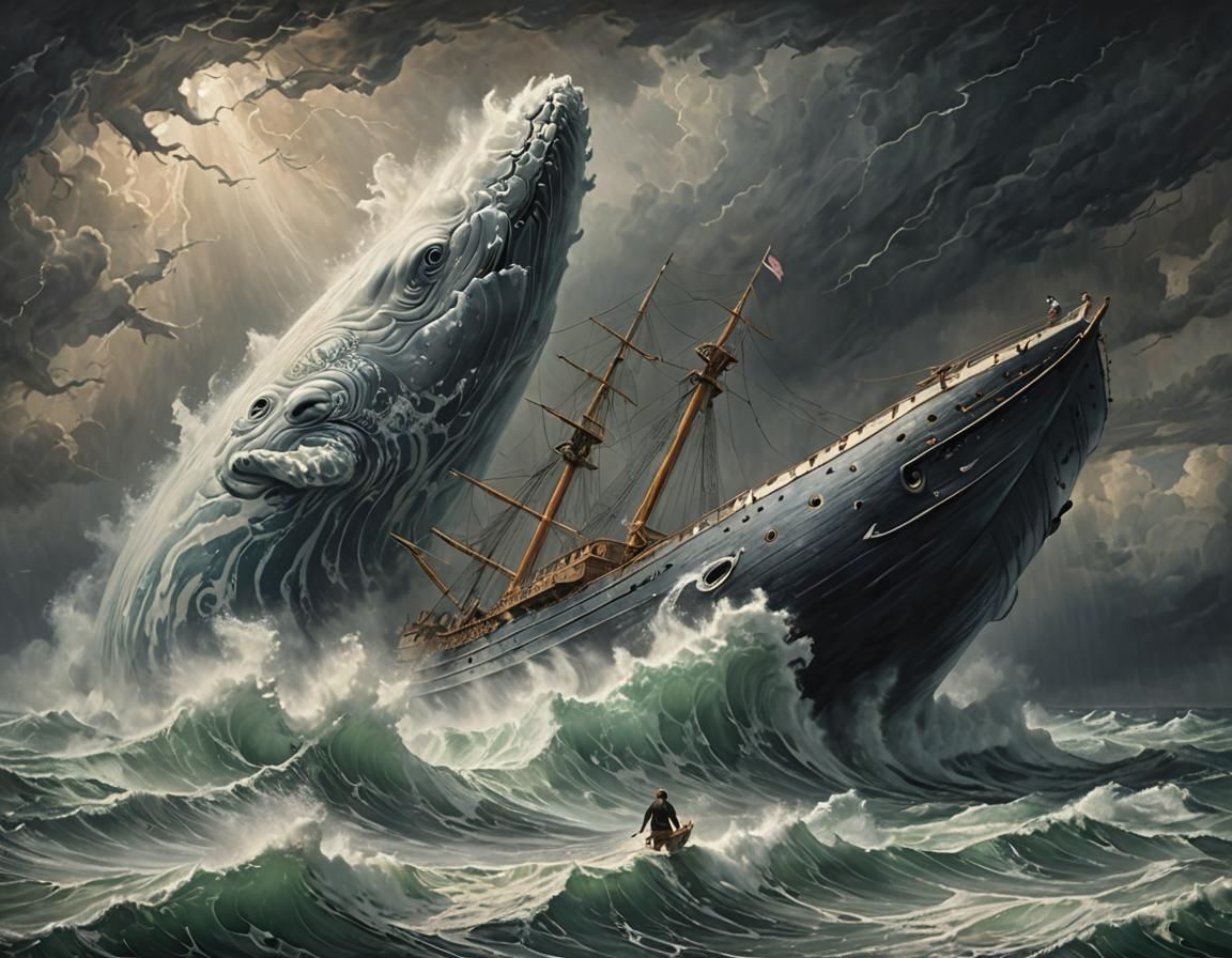 Epic Whale Encounter on Stormy Sea