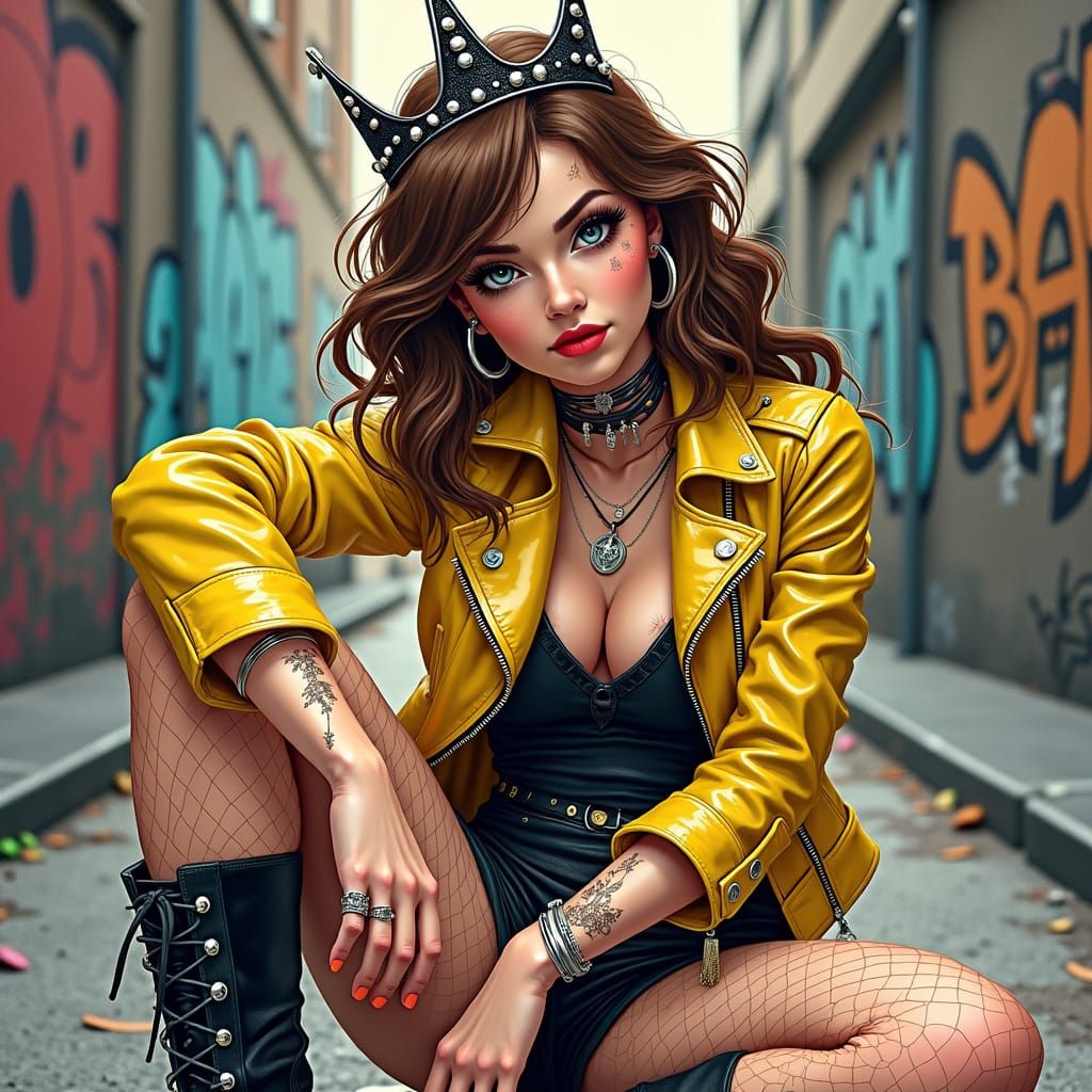 Punk Rock Princess Belle in Urban Style
