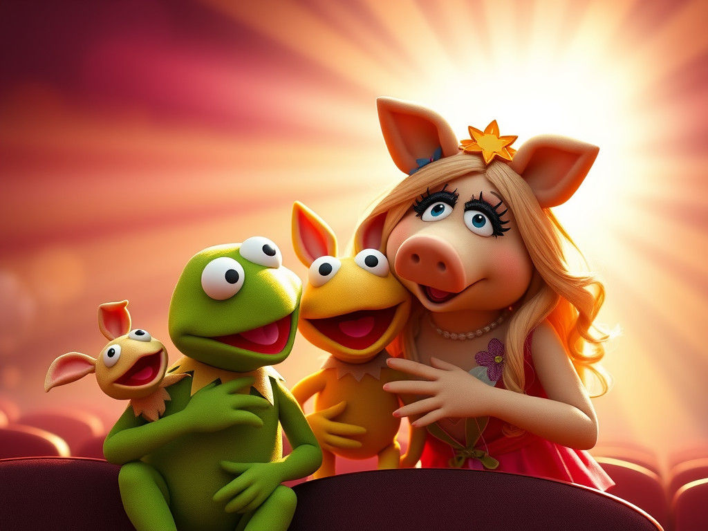 Kermit and Miss Piggy's Children in Muppet Theater