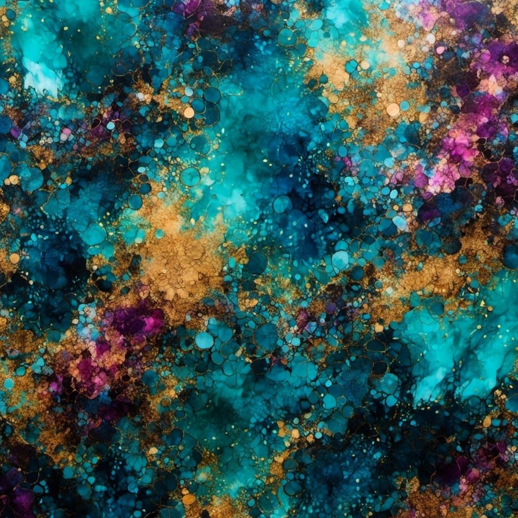 Cracked Glass with Alcohol Ink Art