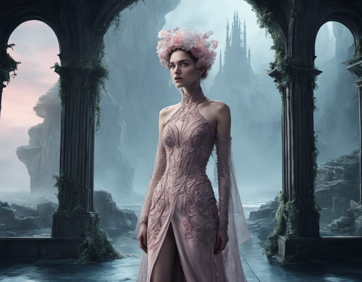 Ancient Norse Village on Overgrown Chasm Edge