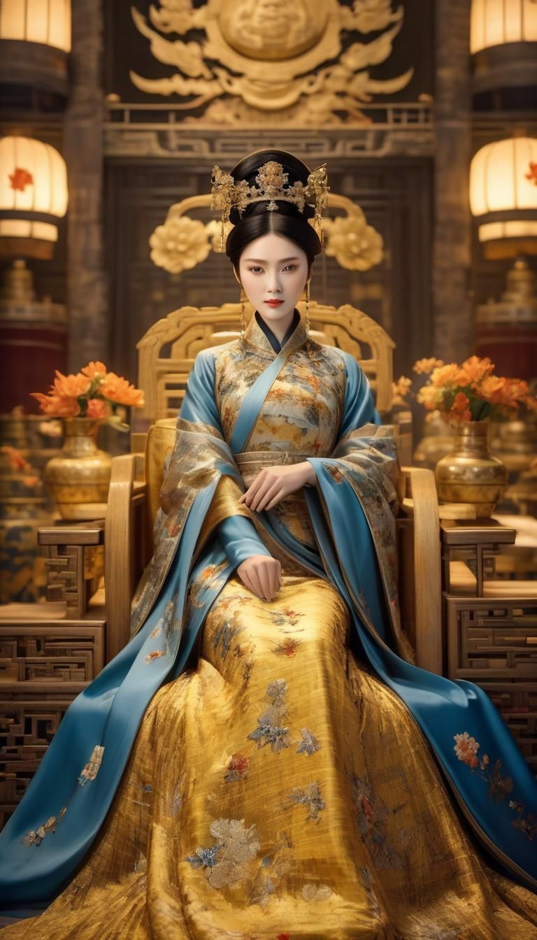 Beautiful Chinese Empress of the Qin Dynasty