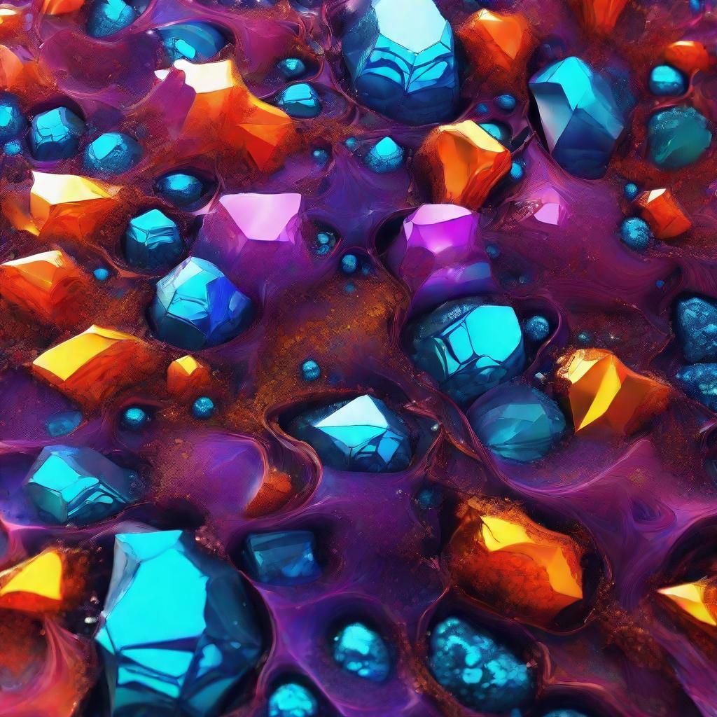 Abstract Fractal Art: Crystal and Rock Formation