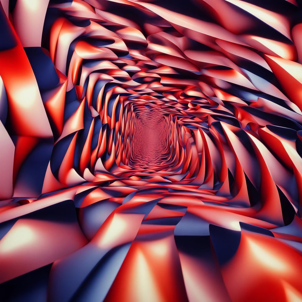 Moving Optical Illusion in Contrasting Colors