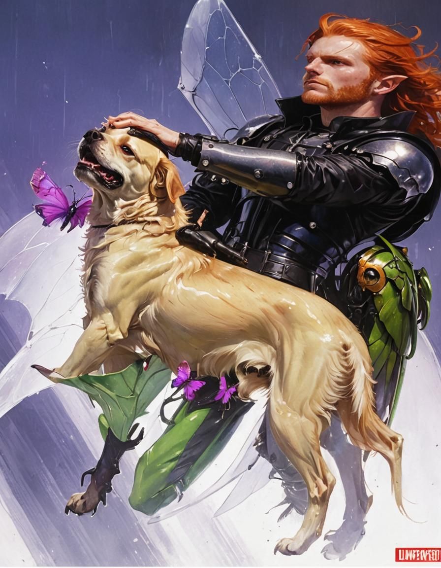 Ominous Redhead with Beetle Wings Concept Art