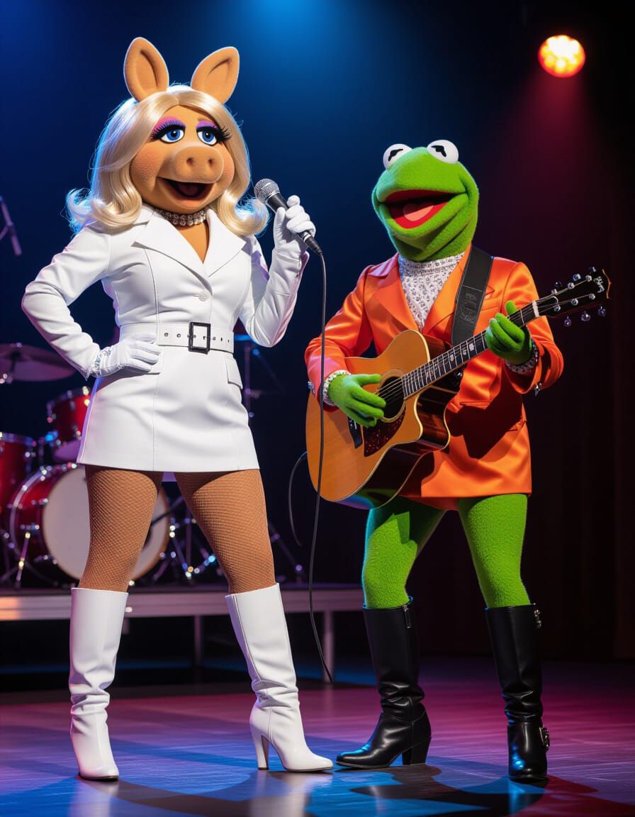 Miss Piggy and Kermit Rock 'n' Roll Concert