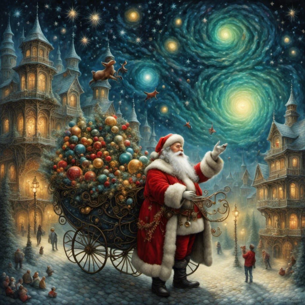 Cosmic Santa Claus Portrait