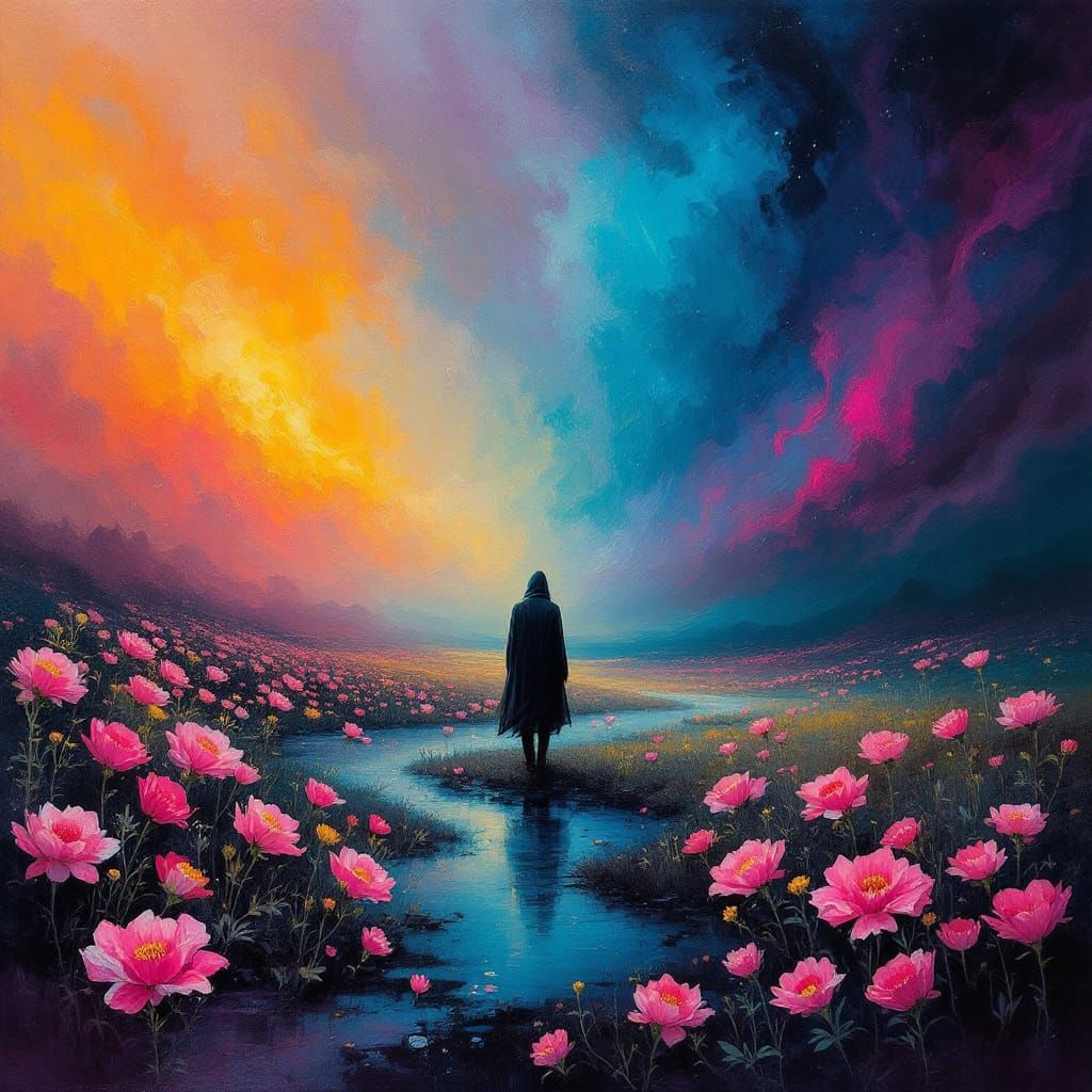 Imagine a canvas awash in vibrant hues, a riot of color that...