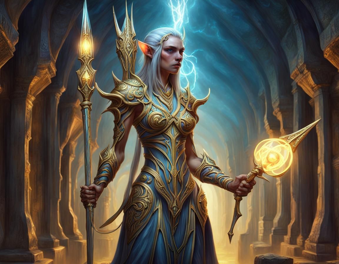 Epic High Elf Sorcerer in Astral Underground City