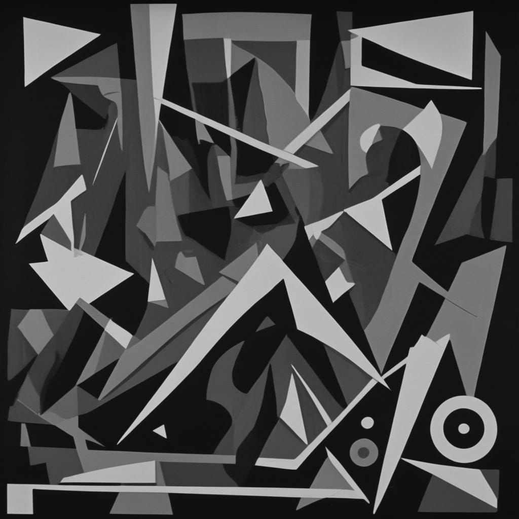 Distressed Civilians in Cubism Style