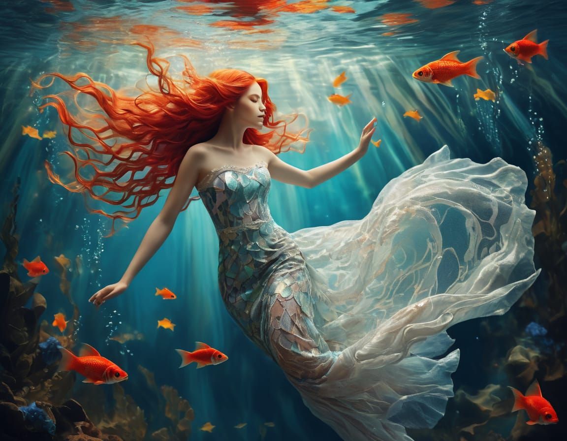 Surreal Stained Glass Fairy in Iridescent Hues