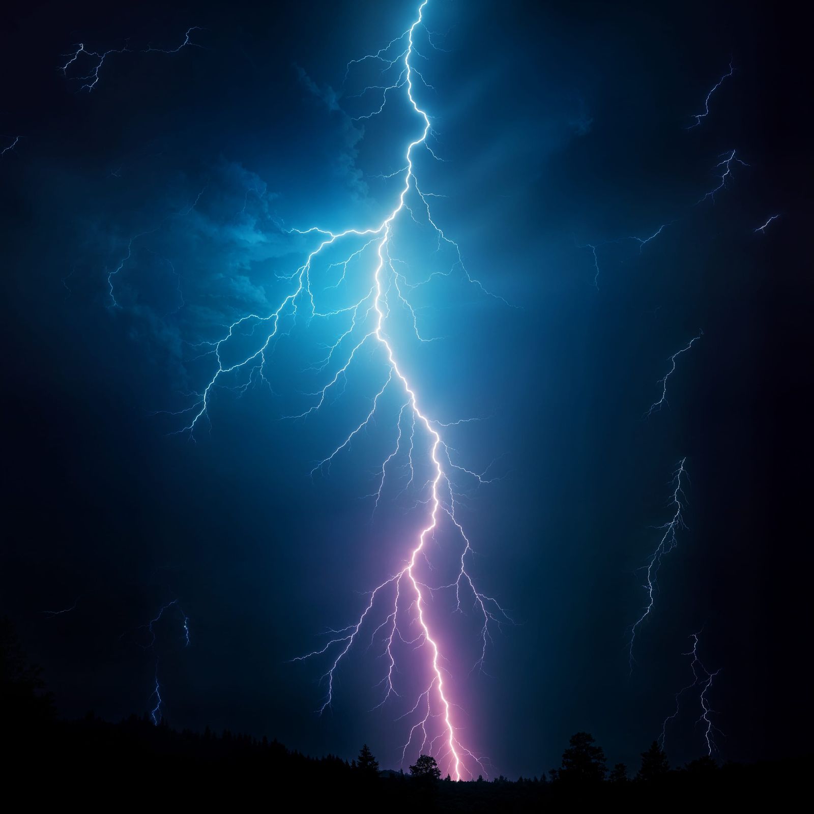 Dramatic Lightning Bolt in Cinematic Style