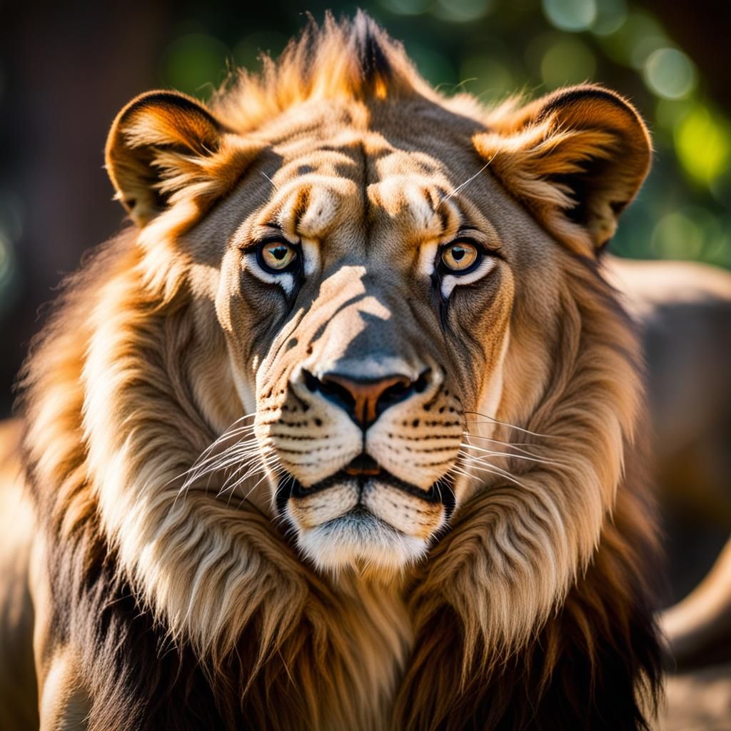 Lion Yokai: Majestic Spirit in Natural Light