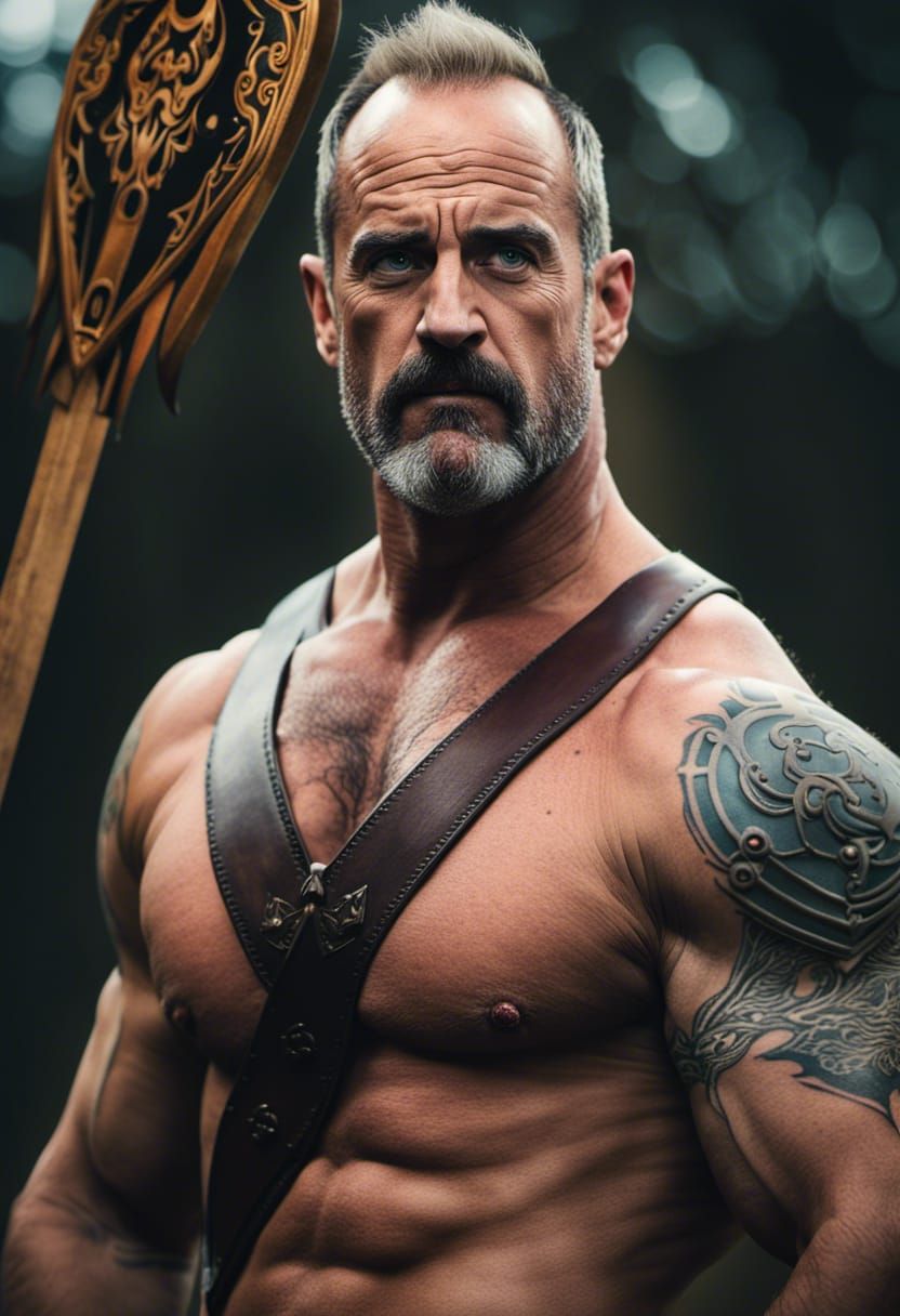 Baldr Norse God Portrait in Dark Fantasy Style