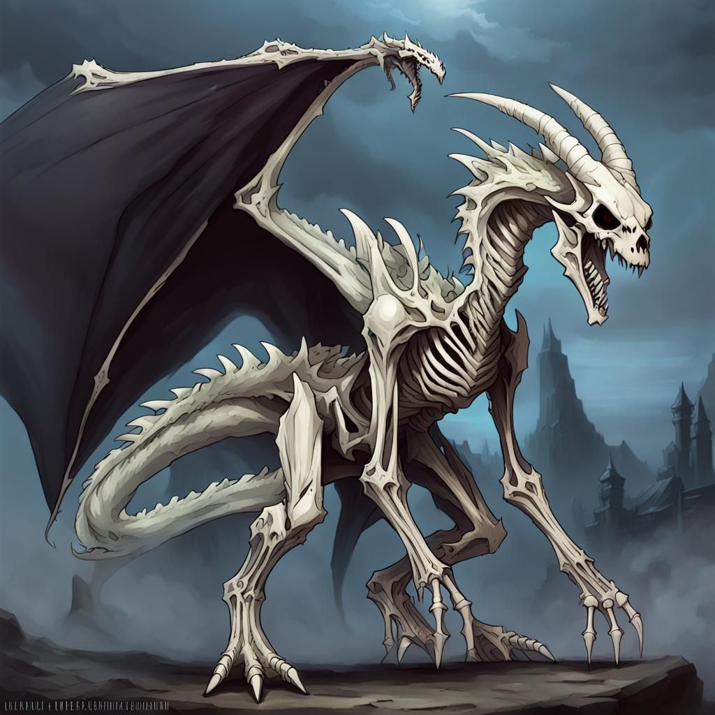 Lich Dragon: A Striking Skeletal Dragon