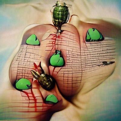 Surreal Heart Grenade: A Symbol of Explosive Emotions