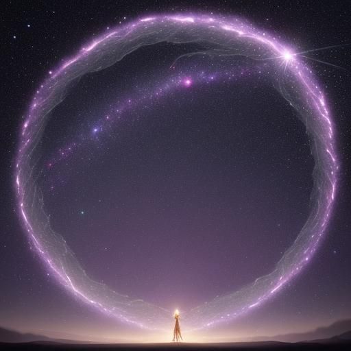 Enchanted Celestial Garden: A Cosmic Digital Art Dream