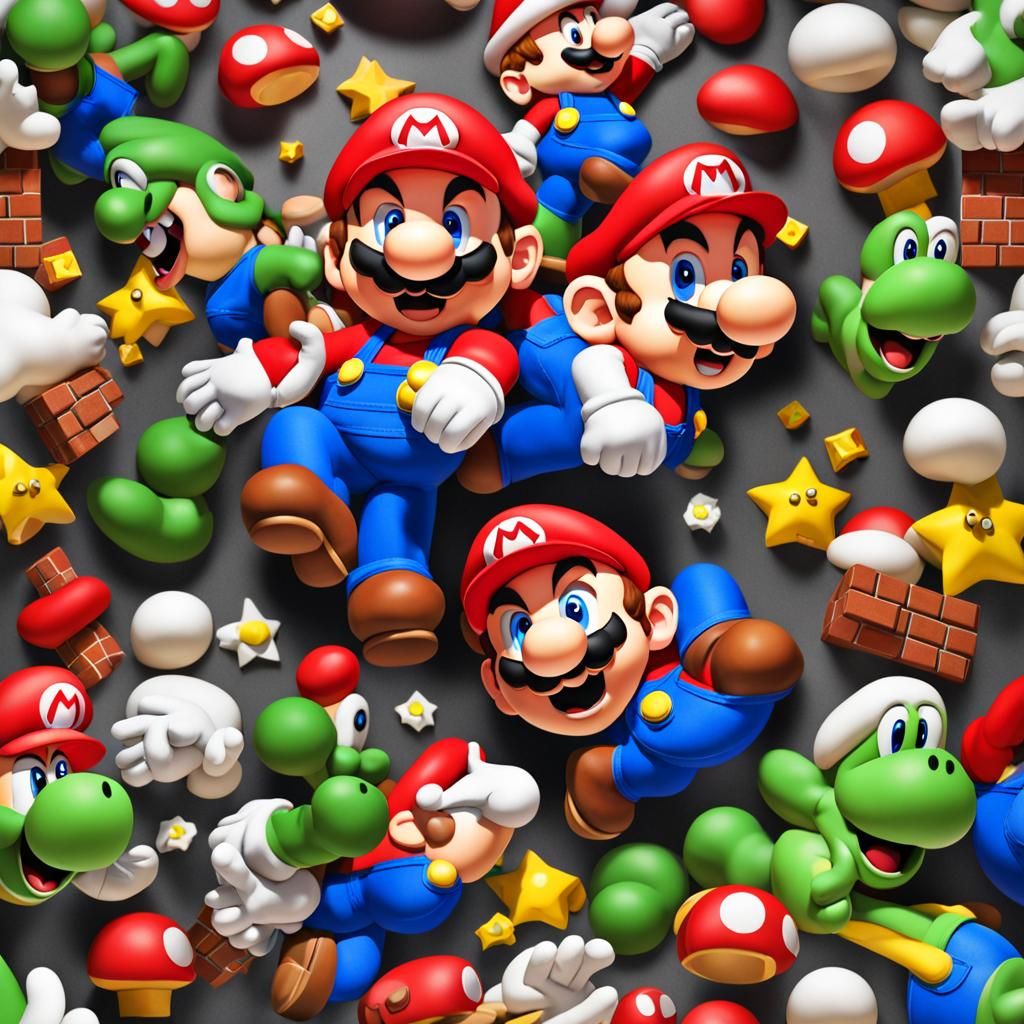 3D Render of Super Mario
