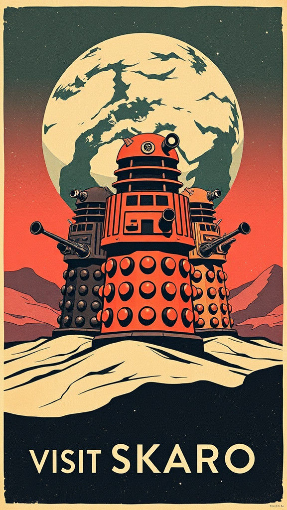 Vintage Travel Poster of Skaro