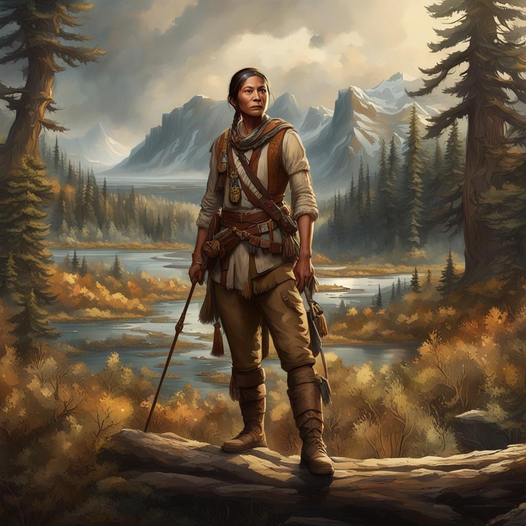 Sacagawea Leading Lewis and Clark, Vintage Photograph