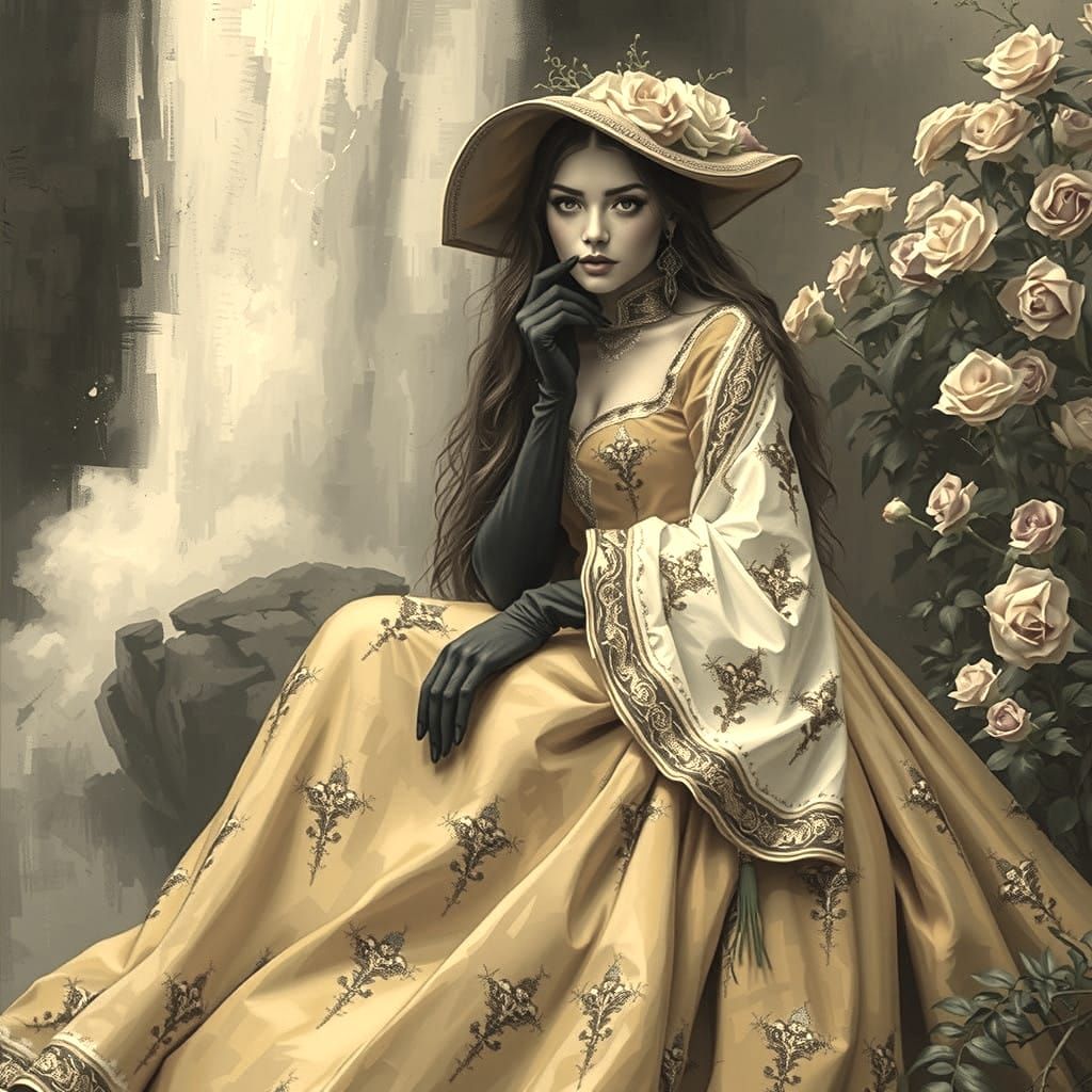 Vibrant Urban Art in Goth Graffiti Style