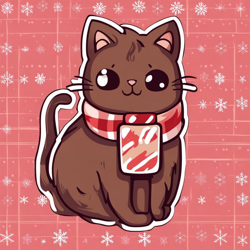 Chocolate Milk Cat: A Cute Christmas Creation