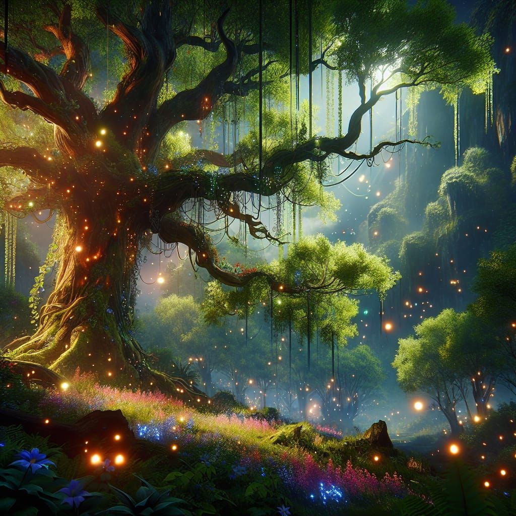 The Light Of The Forest Night