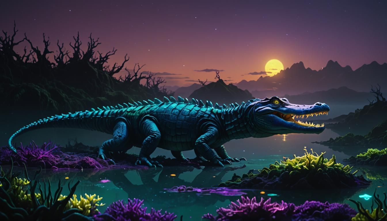 Fantasy crocodile