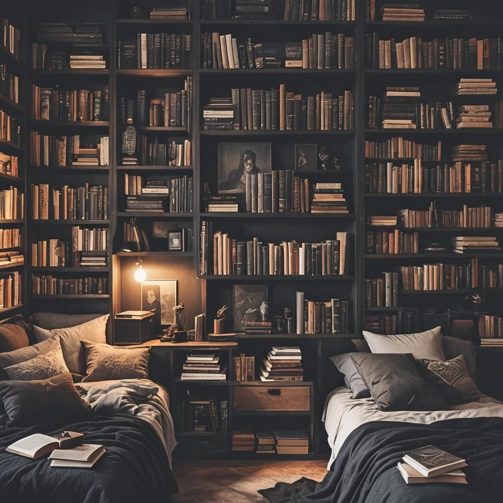 Cozy Dark Academia Bedroom Interior Design
