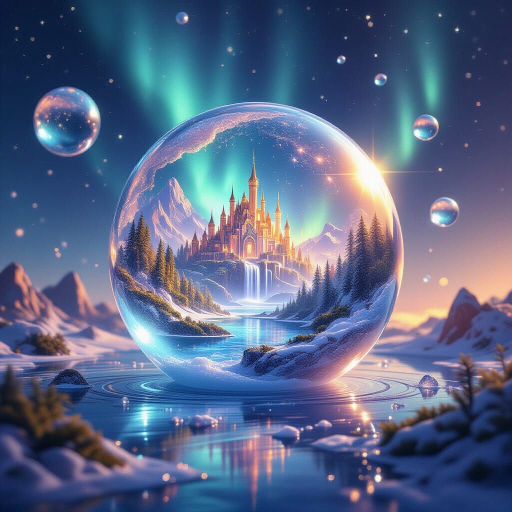 Crystals Reflect Aurora: Tiny Worlds in Space