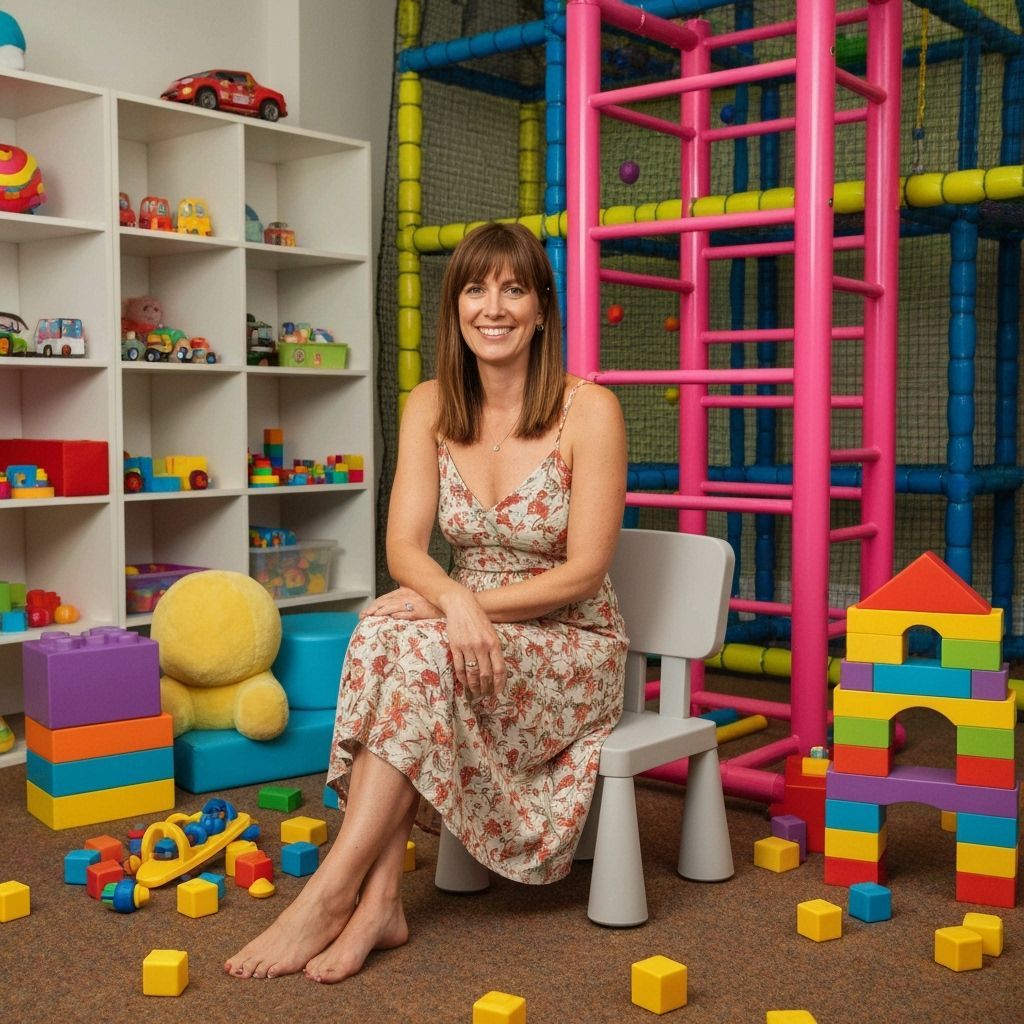 Woman in Playroom in Whimsical Style