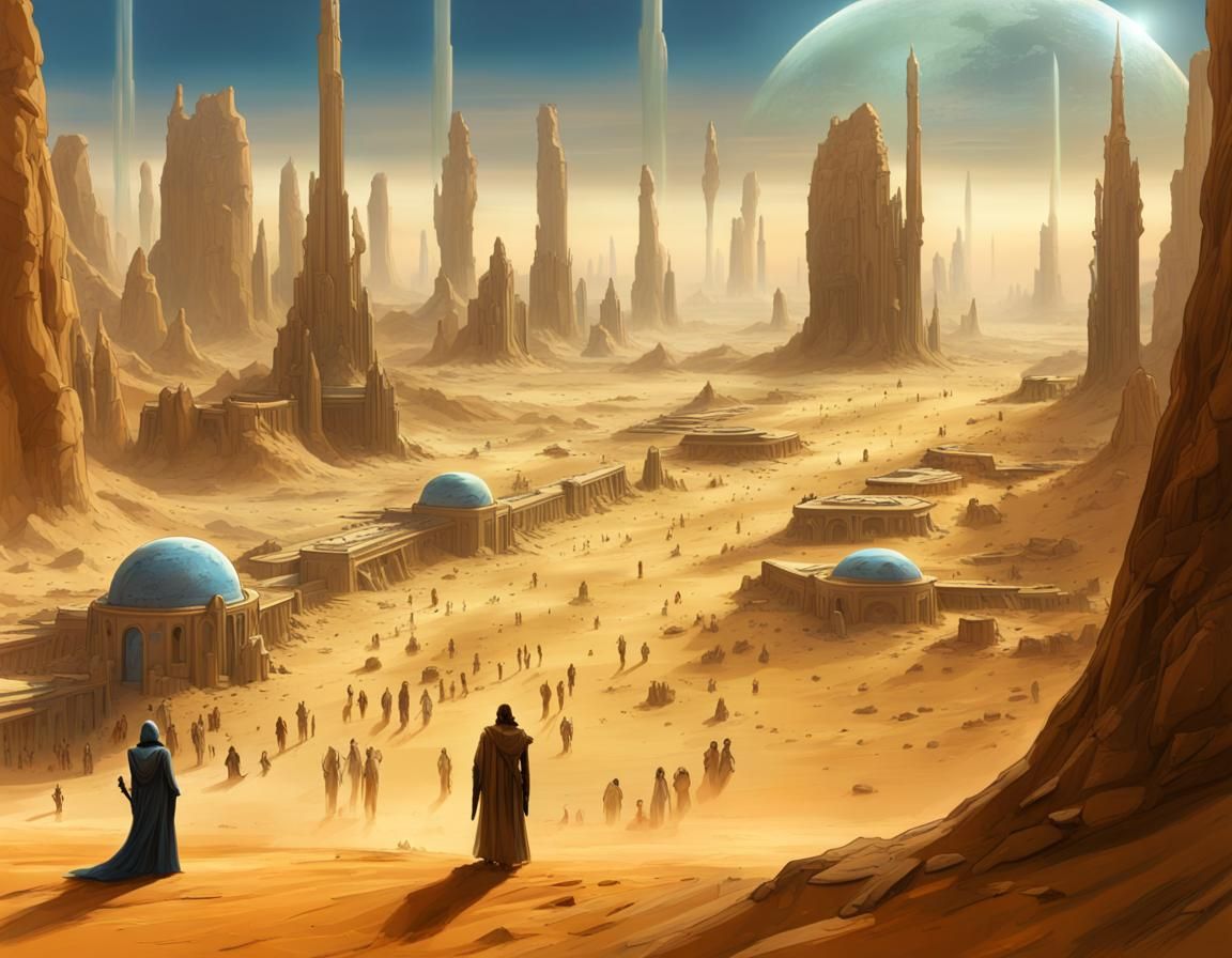 Jedha: Pilgrim Moon Ruins in Star Wars Style
