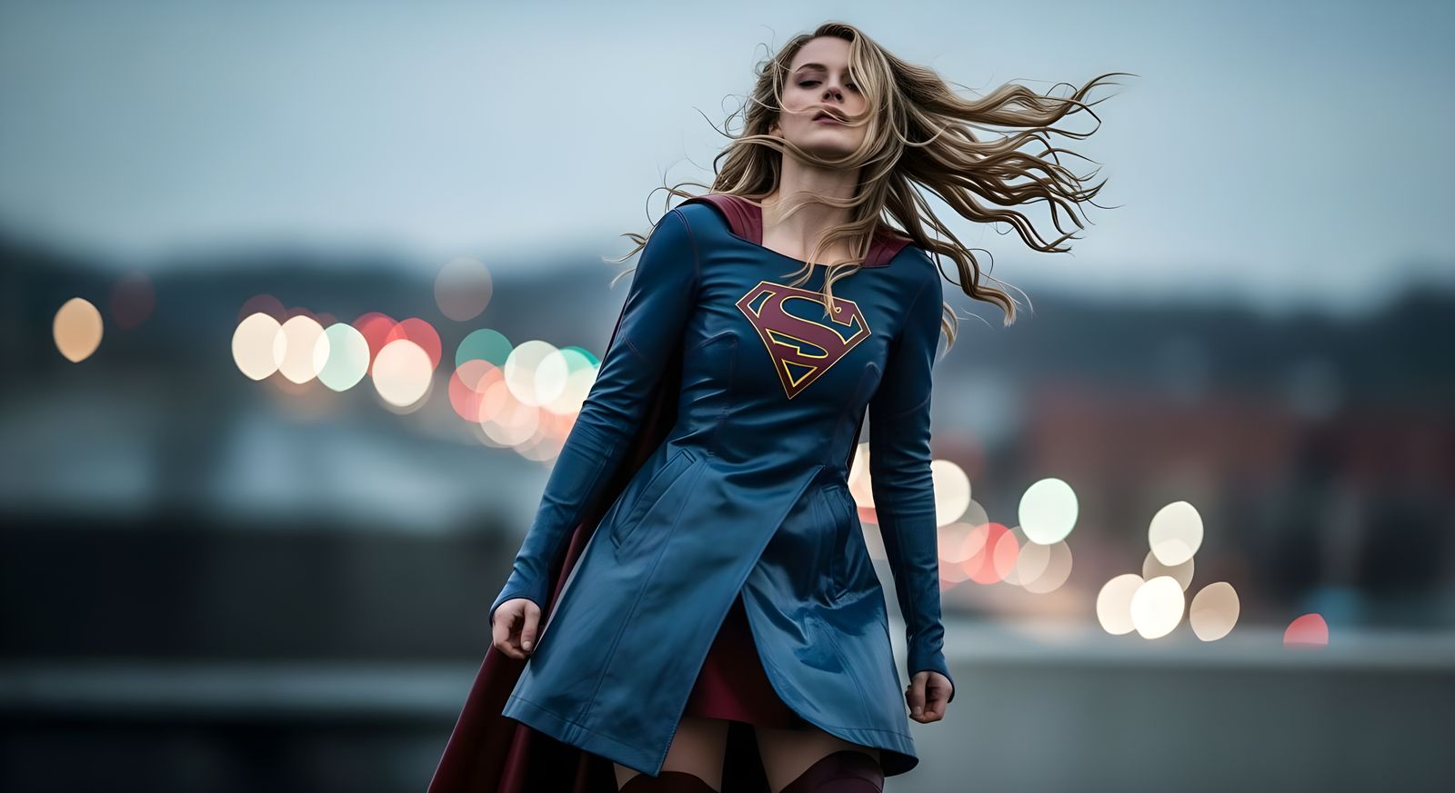 Supergirl in Raincoat: Professional Photography Style
