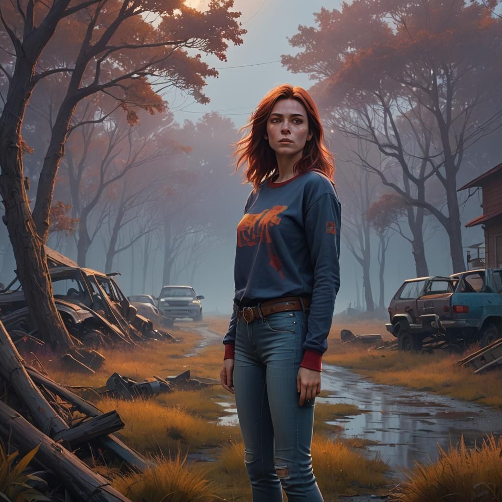 Fantasy Girl Portrait with Golden Lighting