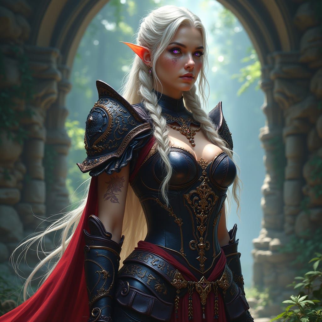 Rune Blood Elf in Ancient Forest Temple